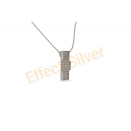 Silver pendant - "Squares"